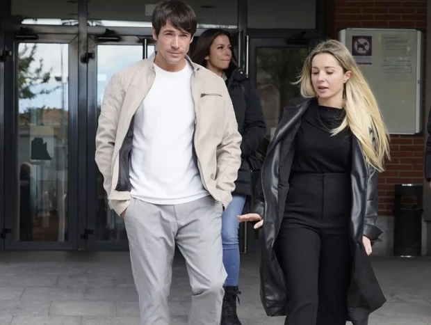 Juan José Ballesta sale del juzgado junto a su abogada, Beatriz Uriarte, tras declarar por una presunta agresión sexual el pasado 7 de noviembre de 2023.