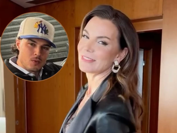 Mar Flores en un montaje con su hijo Carlo Costanzia
