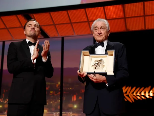 Leonardo DiCaprio da la Palma de Oro honorífica a Robert de Niro