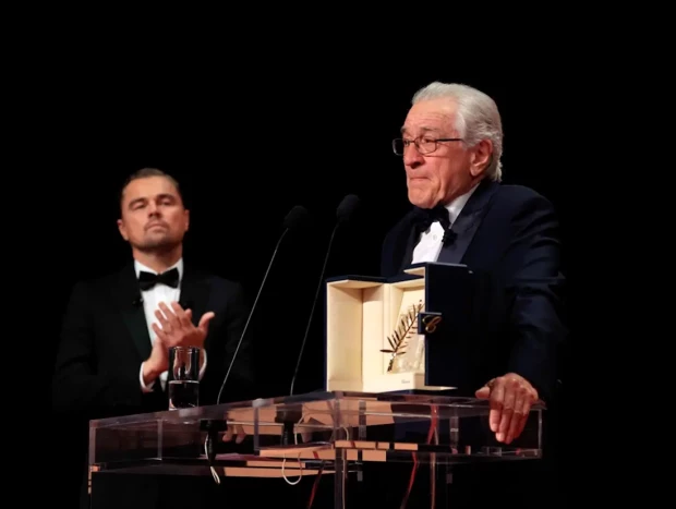 Leonardo DiCaprio da la Palma de Oro honorífica a Robert de Niro