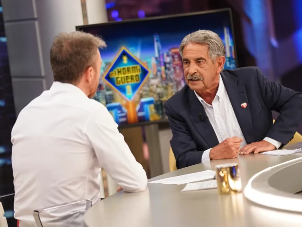 Miguel Ángel Revilla con Pablo Motos en 'El Hormiguero'.