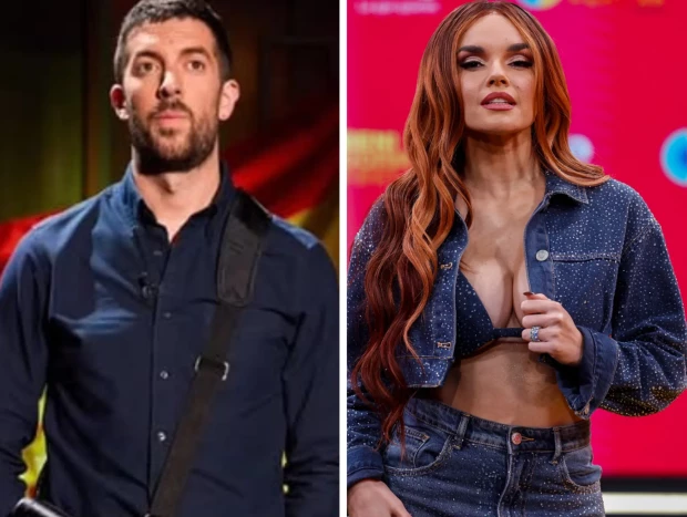 Broncano y Melody en un montaje, serios, para ilustrar una noticia de su pique