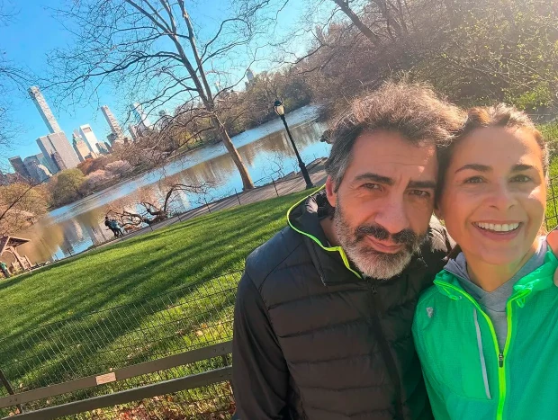 Nuria Roca con su marido Juan del Val durante un viaje a Nueva York.