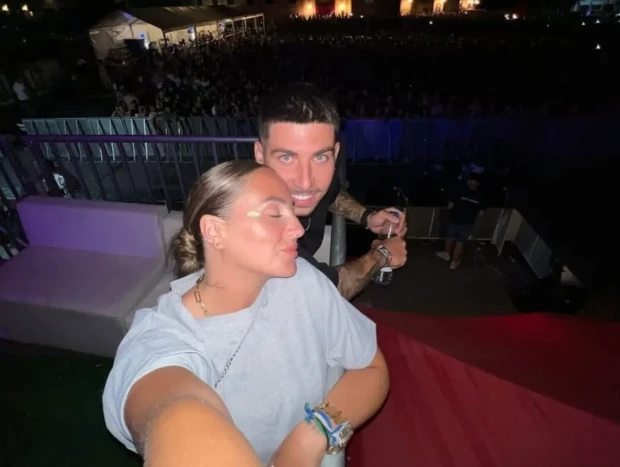 Rocío Flores con su novio, Manuel