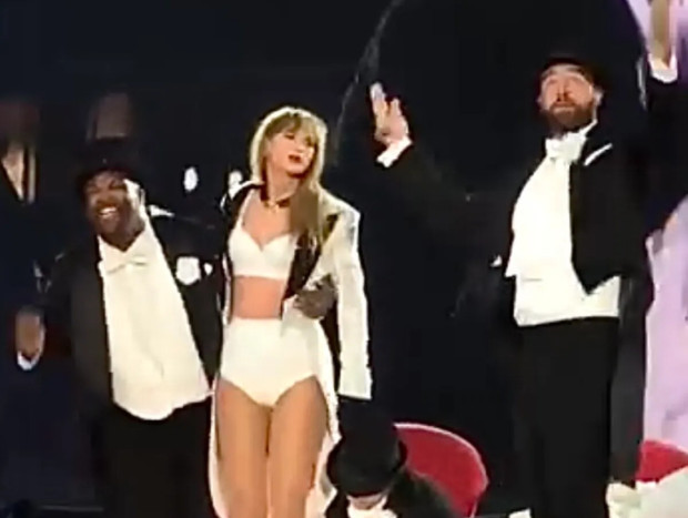Travis Kelce en el concierto de su pareja, Taylor Swift