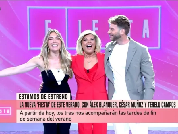 Terelu Campos y César Muñoz en el estreno de 'Aires de Fiesta'