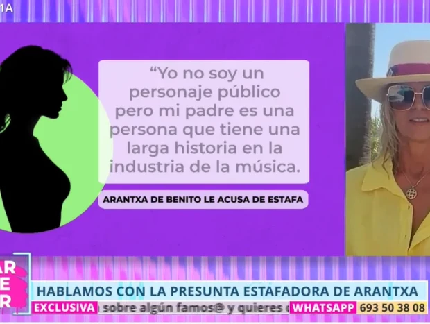 Arancha de Benito en una conexión con TardeAR contando la estafa que ha sufrido