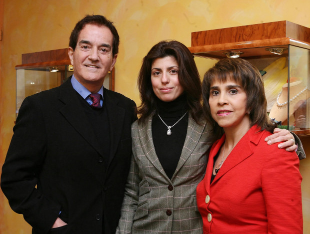 Vicky de la Calva con sus padres, Manolo del Dúo Dinámico, y su madre, Mirna