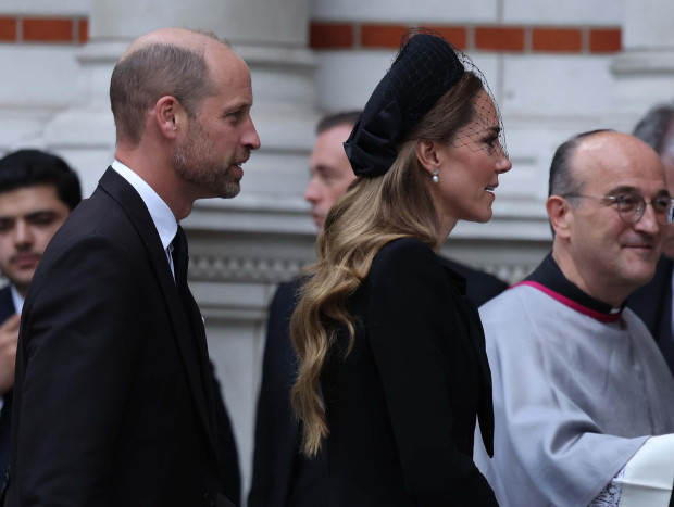 Kate Middleton arropa a su marido en el último adiós a la duquesa de Kent