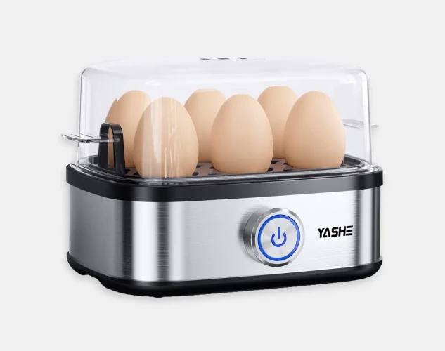 Cocedor de huevos eléctrico 6 unidades, rápido y compacto