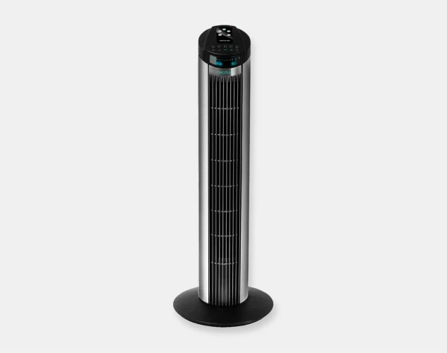 Ventilador de torre con mando, silencioso y elegante