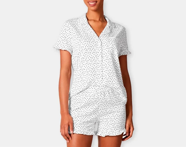 Pijama de algodón y modal para mujer con ajuste cómodo y detalles femeninos