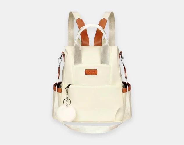 Mochila antirrobo blanca 3 en 1 para mujer – Ideal para viaje, trabajo y universidad