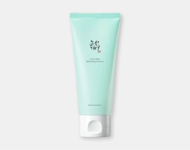 Limpiador en gel de ciruela verde — suave, sin fragancia, apto piel sensible