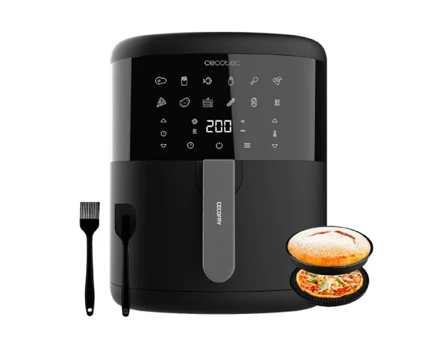 Freidora de aire 6 L – 12 programas, control táctil y tecnología de aire caliente