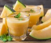 Batido de melón riquísimo en vaso ancho