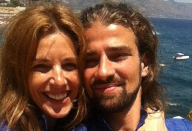 Raquel Sánchez Silva con su primer marido, Mario Biondo