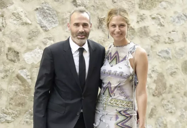 Álex Corretja y Martina Klein en la boda de Feliciano López