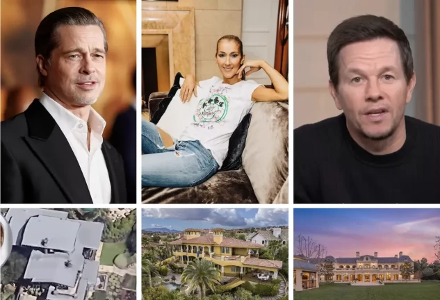 Brad Pitt Celine Dion Mark Wahrlberg Mansiones