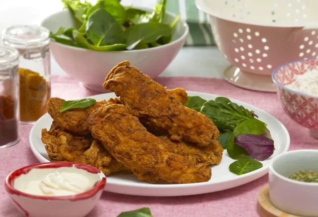Tiras de pollo crujientes