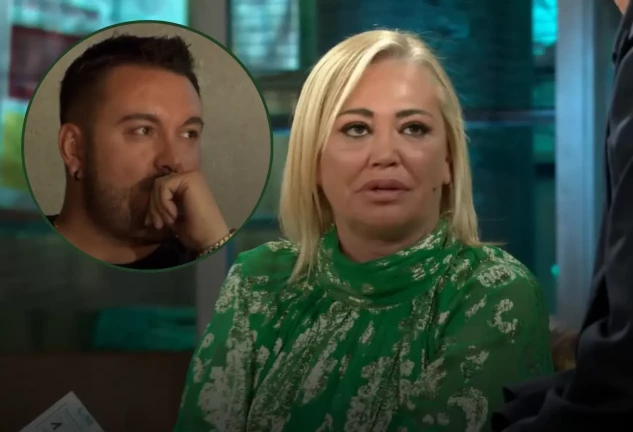 Belén Esteban en La Revuelta en un montaje con su marido, Miguel, en plató entre el público