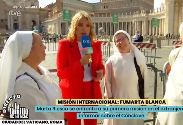 Marta Riesco en el Vaticano.