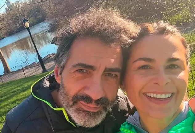 Nuria Roca con su marido Juan del Val durante un viaje a Nueva York.