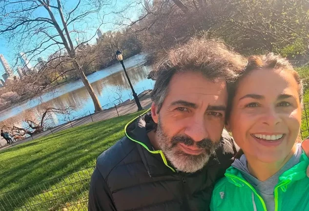 Nuria Roca con su marido Juan del Val durante un viaje a Nueva York.