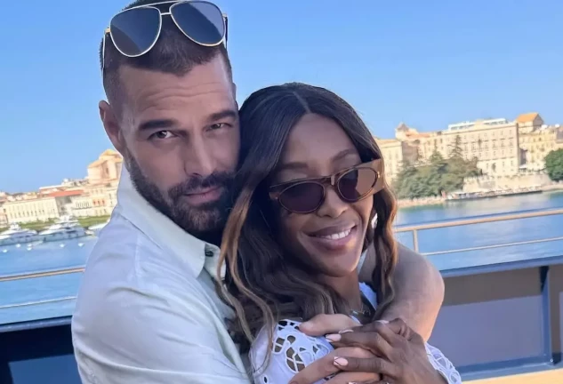 Ricky Martin y Naomi Campbell.
