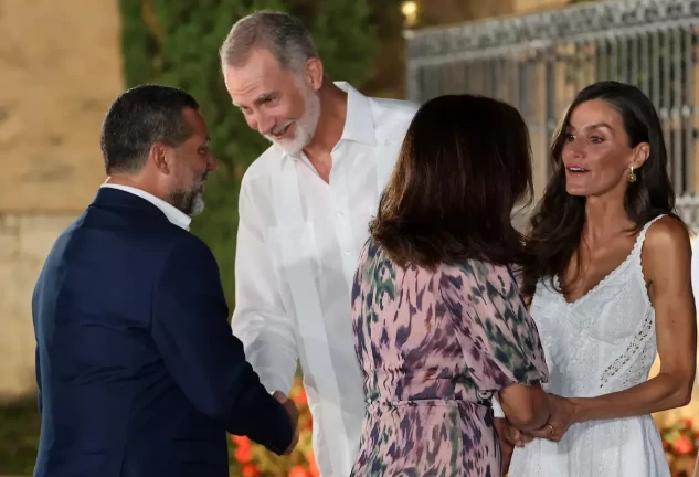 Jaume Anglada, íntimo amigo del rey Felipe VI, durante la recepción de Marivent