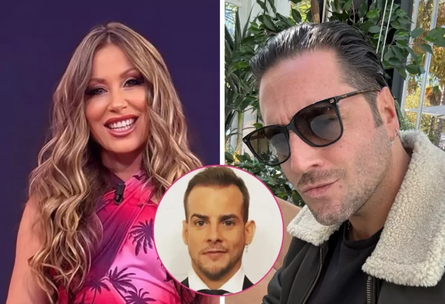 Verónica Romero y David Bustamante en un montaje con el fallecido Álex Casademunt