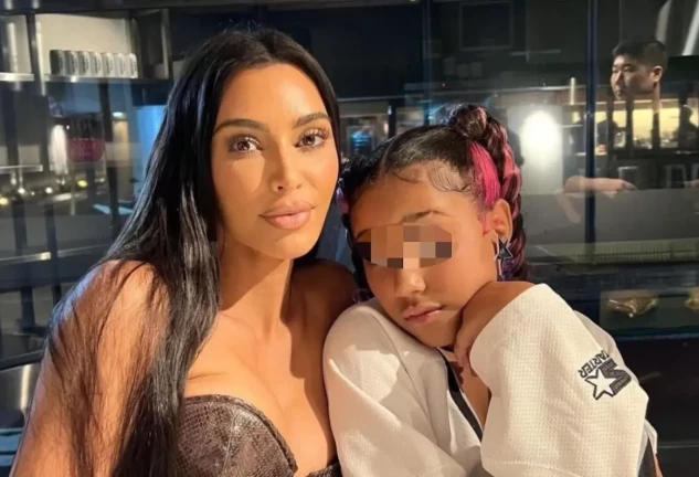 Kim Kardashian y su hija, North West.
