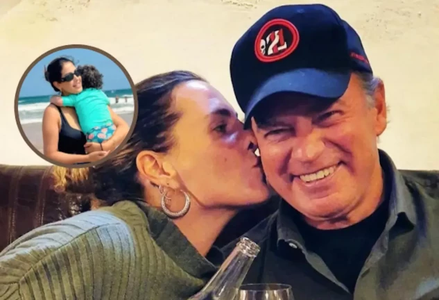 Gabriela Guillén con su hijo David y Alejandra Osborne con su padre, Bertín Osborne.