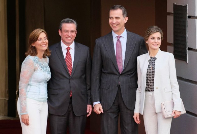 El gobernador de Puerto Rico y su esposa fueron los anfitriones de los Reyes.