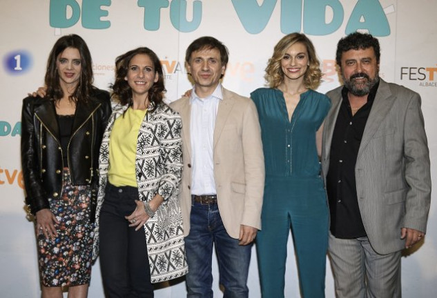 El equipo, durante la presentación de la serie en el reciente Festival de Albacete.