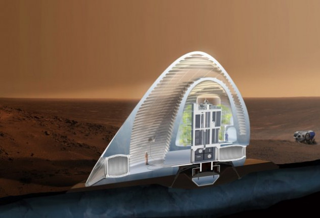 Esta espectacular casa de hielo podría ser realidad en Marte en el año 2030.