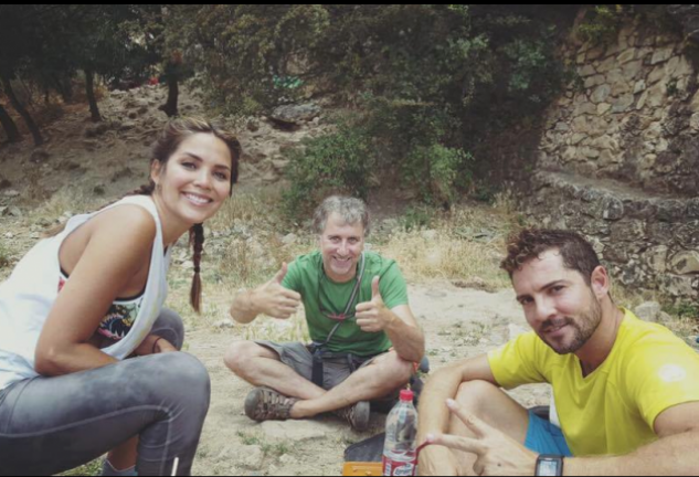 David y Rosanna pasaron un día de escalada en la sierra de Madrid. 