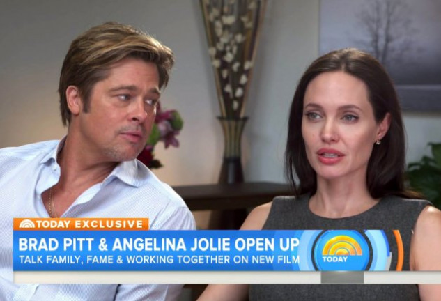 La pareja se mostró muy enamorada en televisión al relatar las intervenciones de Angelina.