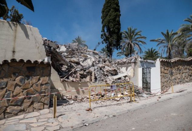 El chalet en el que vivió la pareja ha quedado reducido a escombros. 