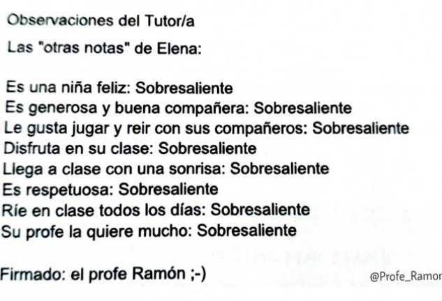 Las calificaciones de este docente se han convertido en virales