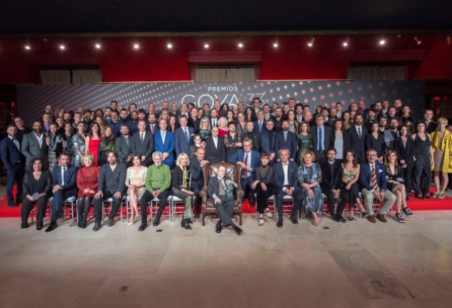 Chicho con todos los nominados de este año a la 33ª edición de los Premios Goya.