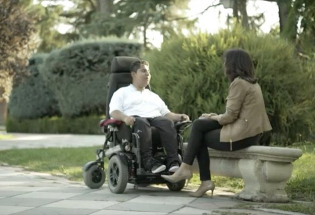 Isabel y Gustavo durante el rodaje del documental.