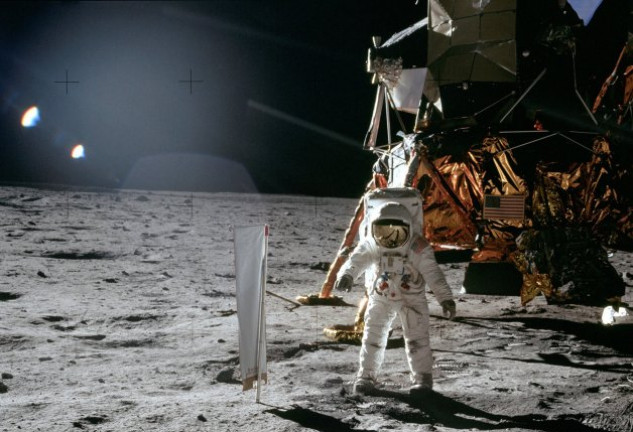 Buzz Aldrin en el primer paseo de la humanidad sobre la Luna.