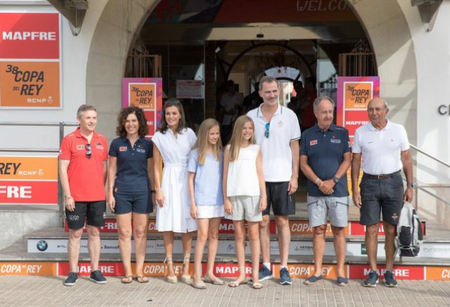 La Familia Real a su llegada al Real Club Náutico de Palma.