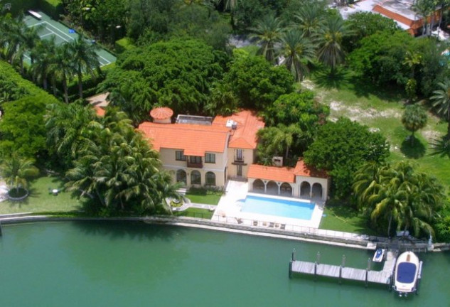 Vista general de la casa del artista en Miami.