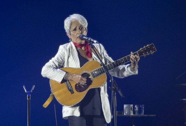Joan, de 78 años, durante su actuación en Madrid.