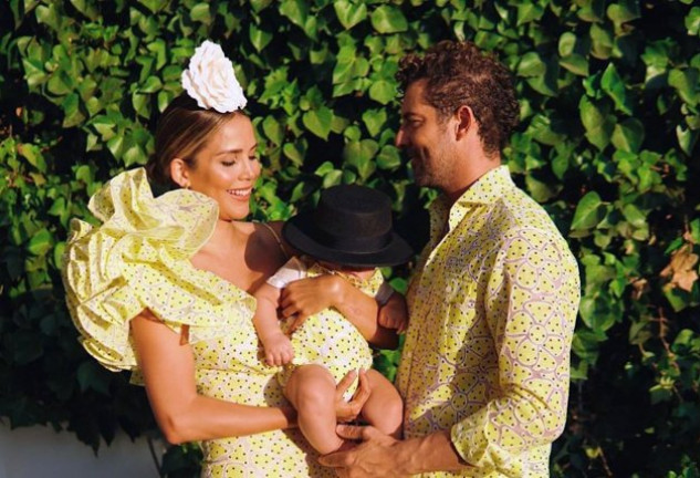 David Bisbal con Rosanna y Matteo.