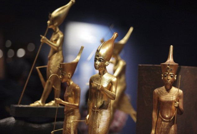 Estas pequeñas esculturas forman parte del tesoro del emperador Tutankhamón reproducido fielmente en esta exposición.