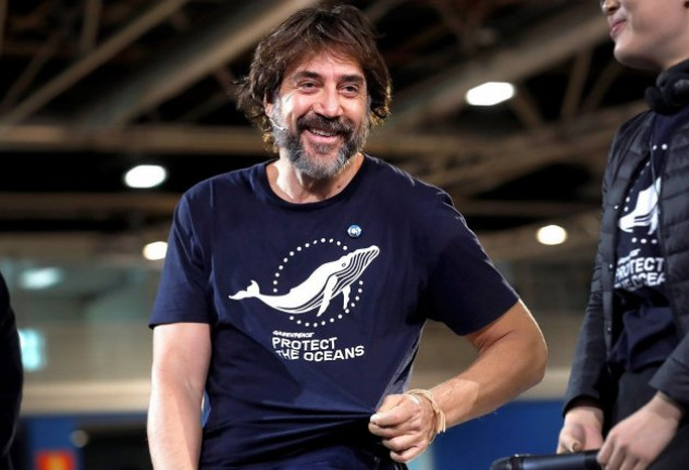 Javier Bardem leyó un manifiesto en la Marcha por el Clima.