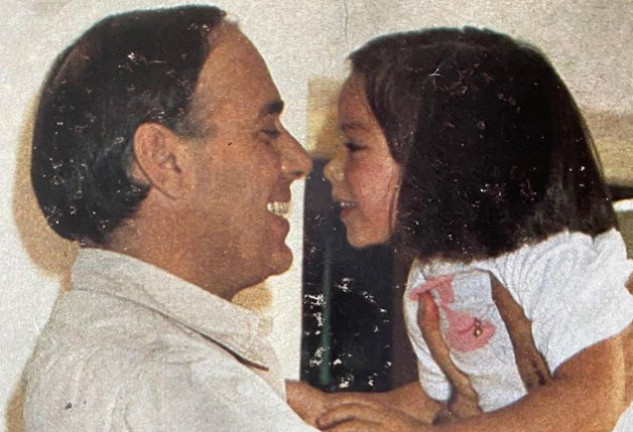 El Marqués de Griñón y Tamara, en una imagen cuando ella era una niña.